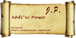 Juhász Pongor névjegykártya